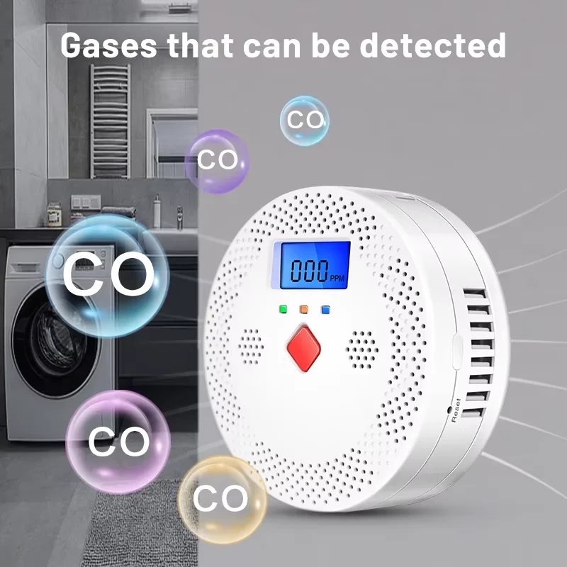 Intelligent Home Protection Tuya WiFi Carbon Monoxide Detector 85dB Sound Alarm LCD Digital Display For CO Poisoning Alarm