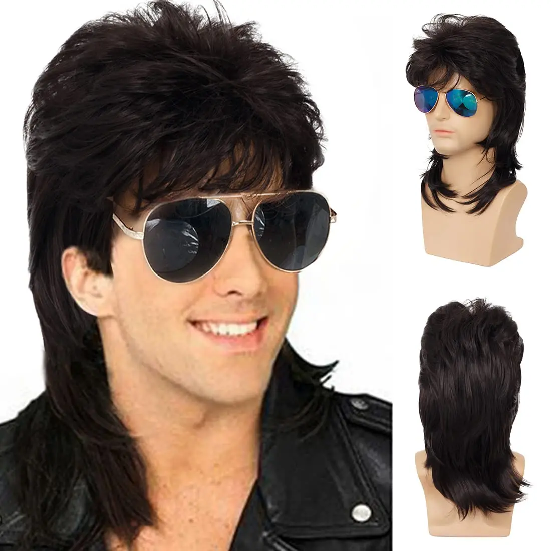 Blonde Mullet Wigs for Men Costumes Mens Fancy Party Accessory Cosplay Hair Wig 80s Wig | Joe Dirt Wig Men's Mullet Joe Dirt