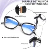 JM Oversized Reading Glasses for Women,  Trendy Oprah Style Cat eye Blue Light Computer Readers 6