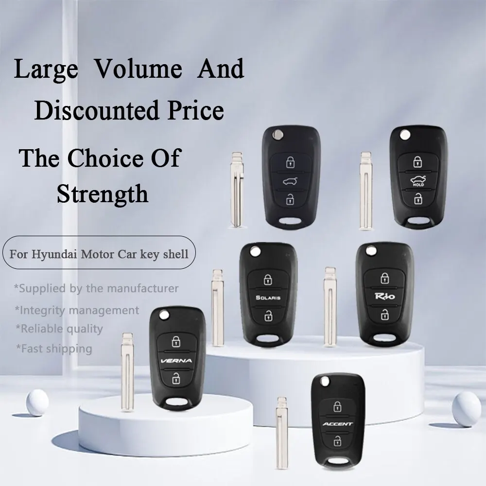 Key Case for Hyundai I20 I30 IX35 I35 Accent Kia Picanto Sportage K5 Remote 3 Buttons Flip Folding No Chip