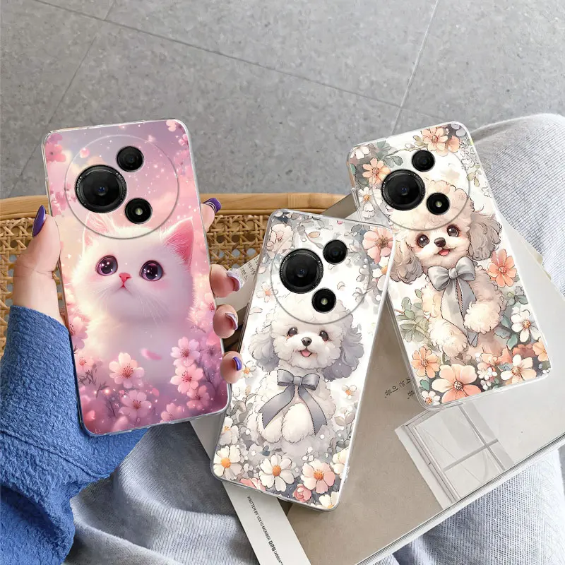 Flower Marble Clear Soft Silicone Phone Case - Enhanced Protection and Style