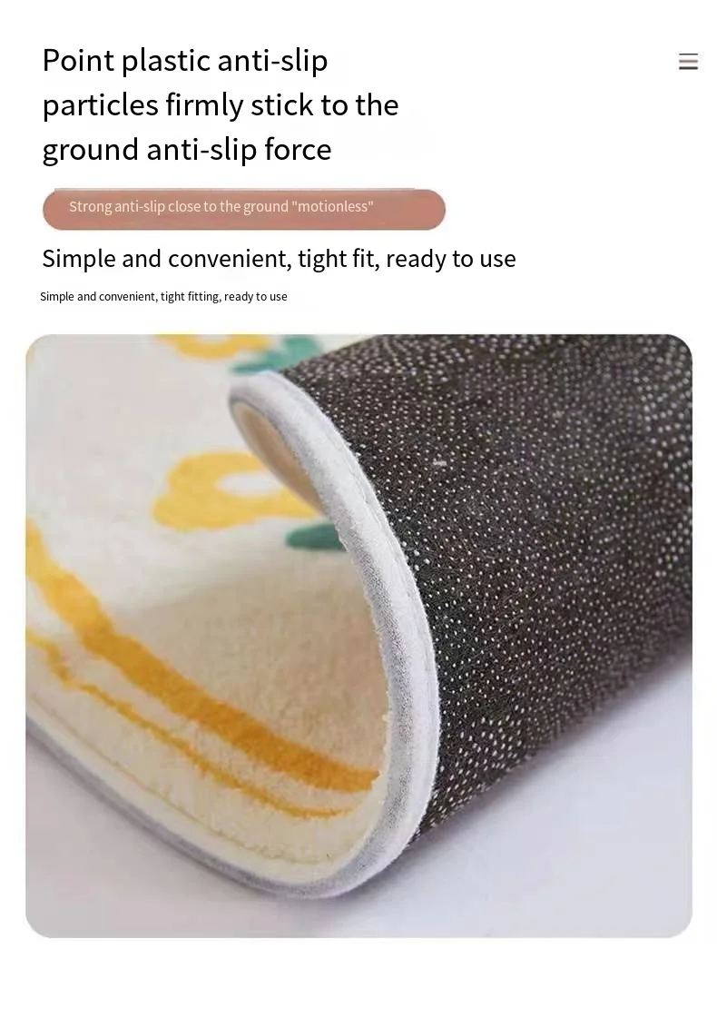 Imitated Cashmere Carpet VIKAMA Imitation Cashmere Carpet Bedroom Round Bed Blanket Light Luxury Advanced New Home Thickened Foot Mat