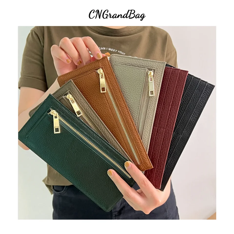 VOBUKE Portafoglio Donna Grande in Pelle Vintage Blocco RFID Portamonete con 16 Carte Porta Carte Portafoglio Lungo da Donna con 5 Divisorio per Banconote Cerniera E Tracolla Staccabile