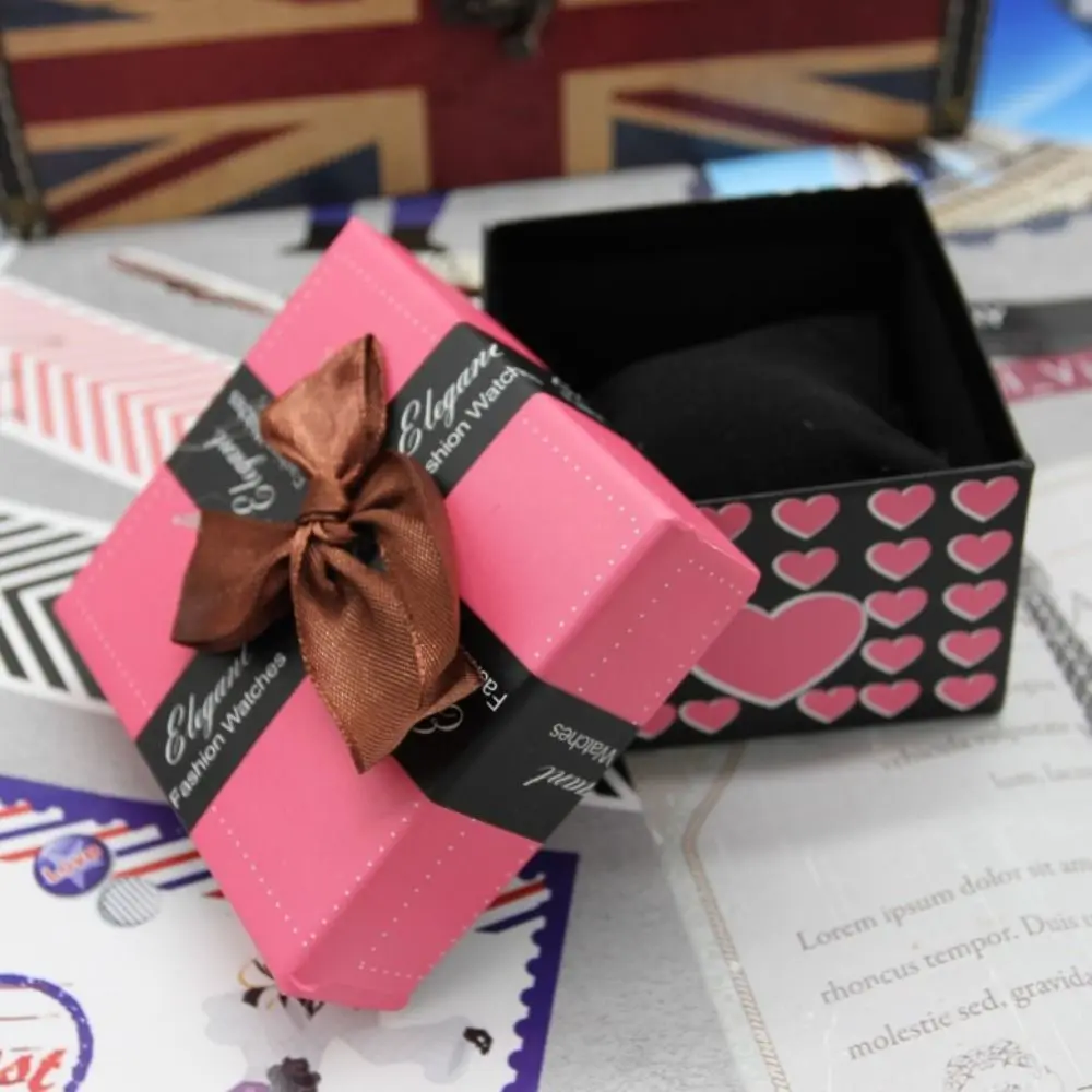 Simplicity Paper Watch Case Fall prevention Wear-resisting Bow Paper Box Durable Cartoon Bracelet Packaging Box