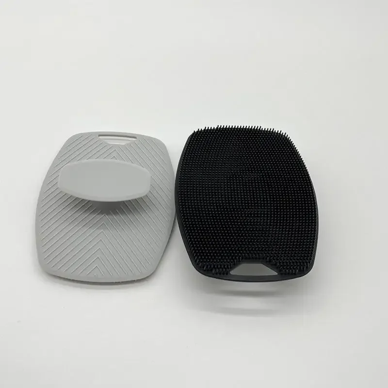 Soft Silicone Bath Brush - Unisex Oval Massage Brush with Bristles