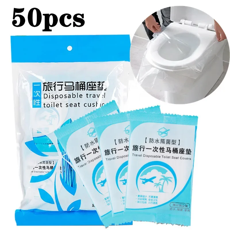 Portable Disposable Toilet Seat Cover Mat Safety Travel Camping Bathroom Toilet Paper Pad Waterproof Seat Mat Bathroom Accessory