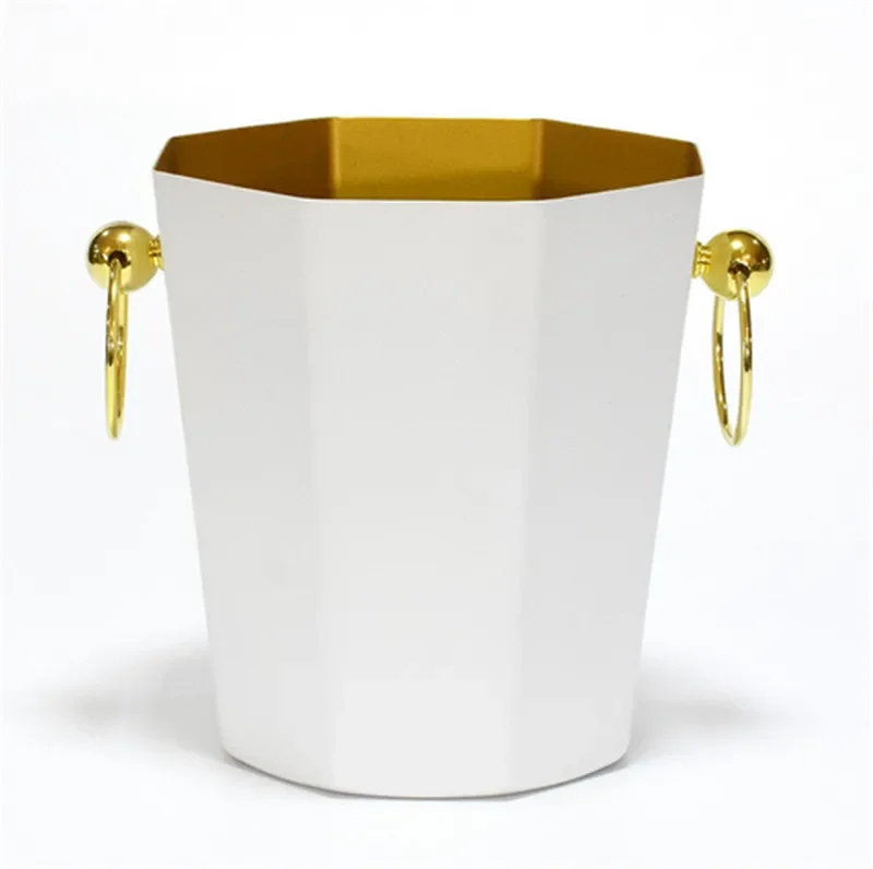 White black noble KTV Wine Bottle Cooler Beer Chiller Barrel Silver Gold European style champagne barrel deer head ice bucket