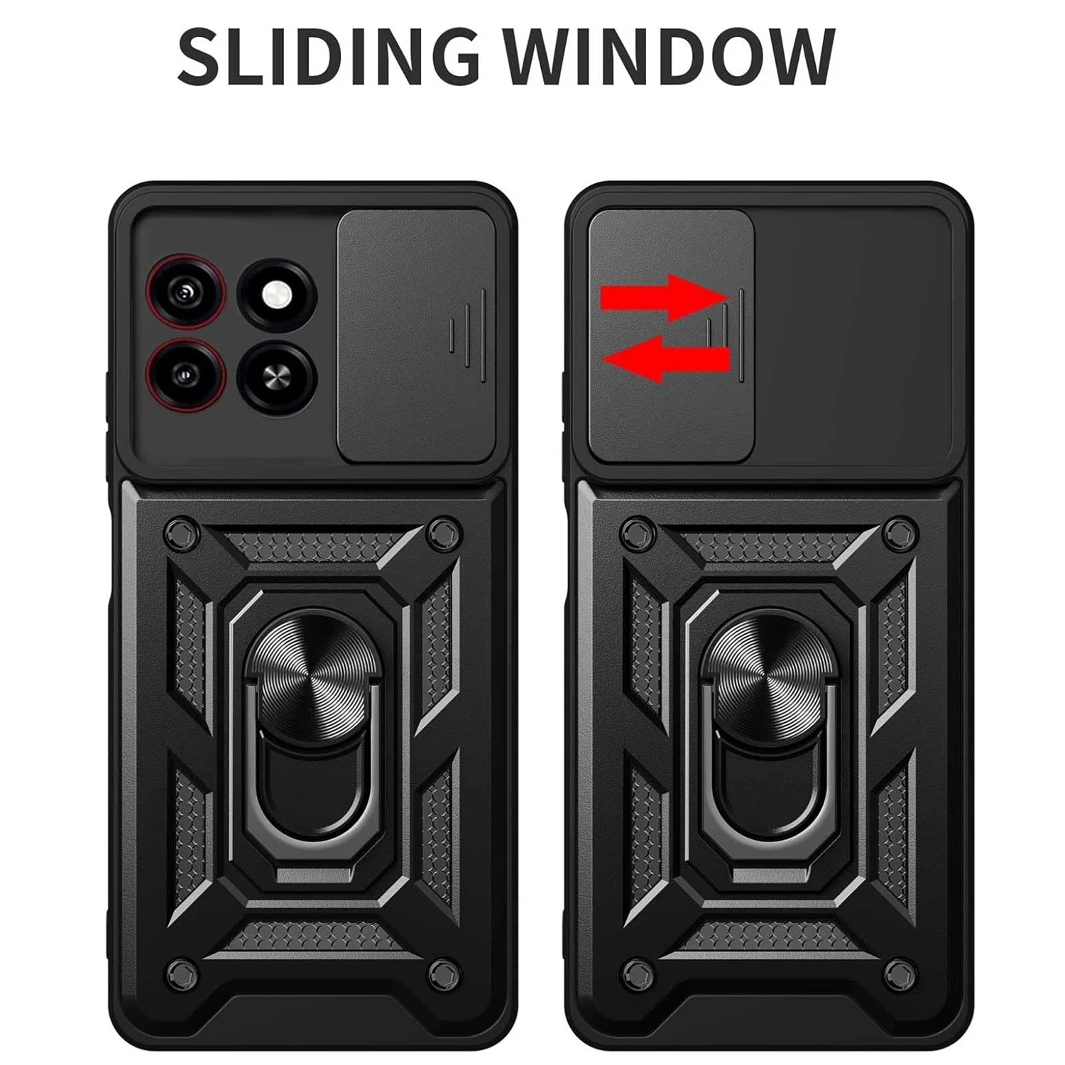 حافظة مدرعة عسكرية لهاتف ZTE Blade A35 A55 غطاء حم...