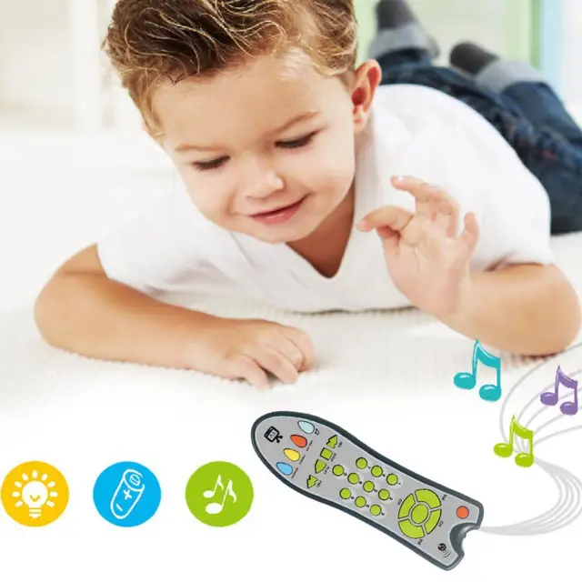 Baby Simulation TV Remote Control Kids Educational Music English Learning Toy 1