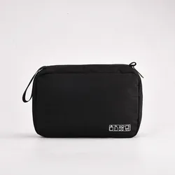Versatile Hanging Travel Cosmetic Organizer - Toiletry and Makeup Storage Pouch (Black)