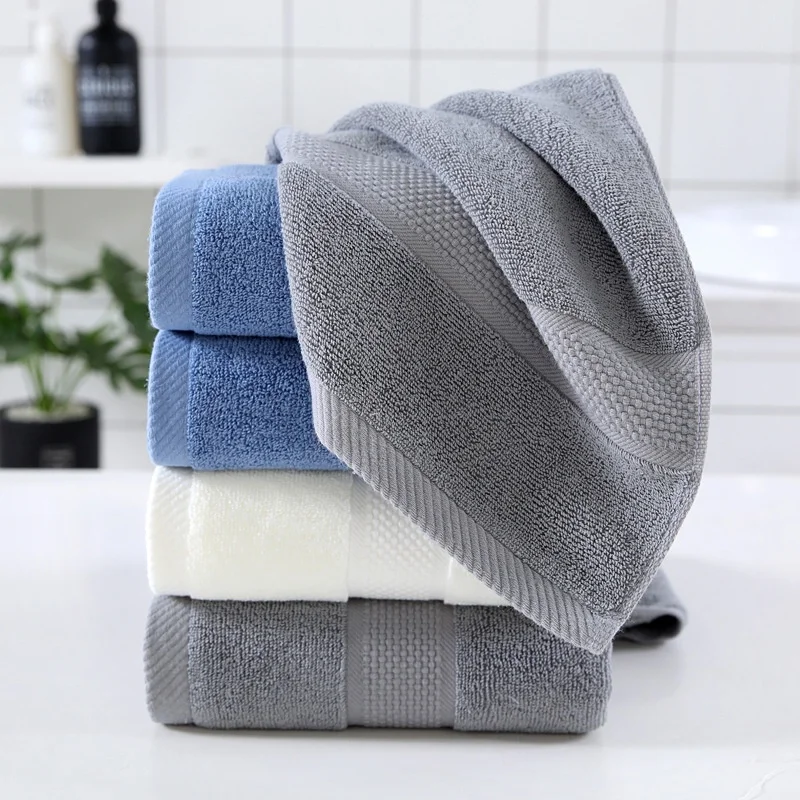 

35*75cm Pure Cotton Plain Ladies Large Towel Large Face Towel Thickened Soft and Absorbent