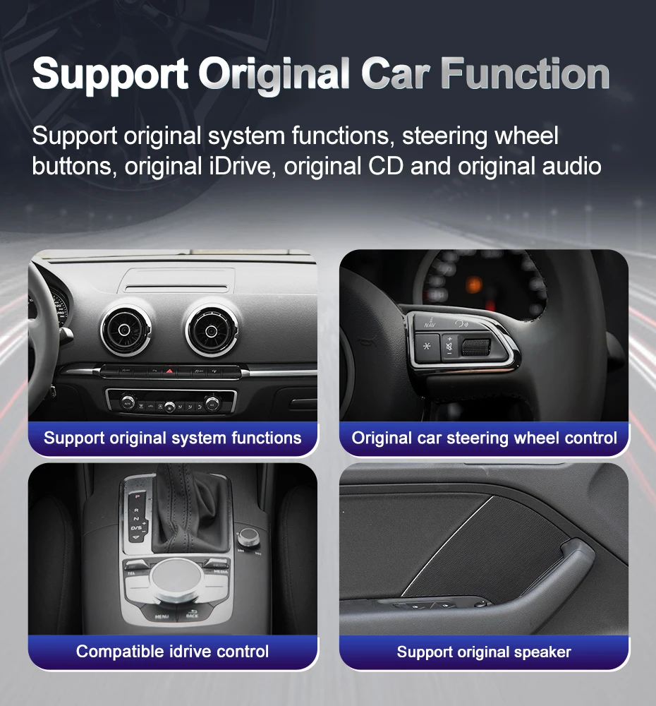 Qualcomm Snapdragon 680 6225 2.4GHz Wireless CarPlay Auto For AUDI A3 Car Multil