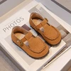 Spring Children Princess Shoes T-strap Retro Solid Color Kids Flat Shoe Leisure Stylish Non-slip Daily Comfy Girl's Mary Janes 2