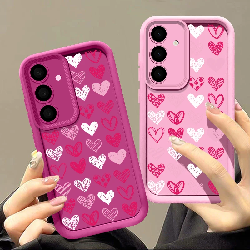 Love Heart Pattern Soft Phone Case – Stylish and Protective Cover
