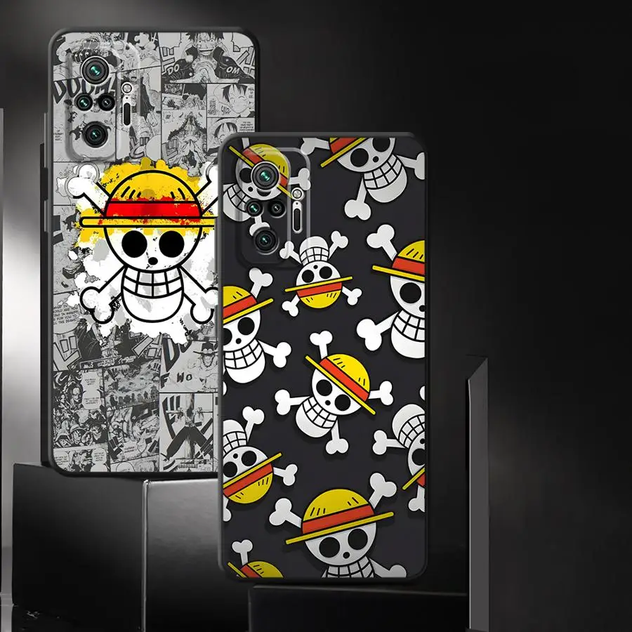 Black Soft Phone Cover with Cool One Piece Logo Design