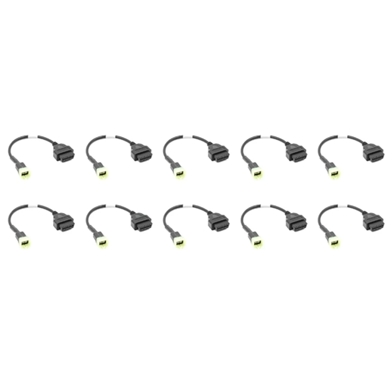 

3X 6 To 16 Pin OBD2 Connectors Diagnostic Tools OBD Extension Cables Adapters For Kawasaki Motorcycle Z Serie