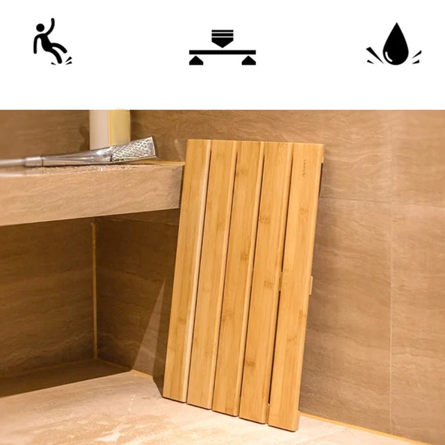 Comprar Alfombra de baño de bambú, Simple, impermeable, dura, madera  natural, SPA, cocina, bañera, alfombra, suministros de baño