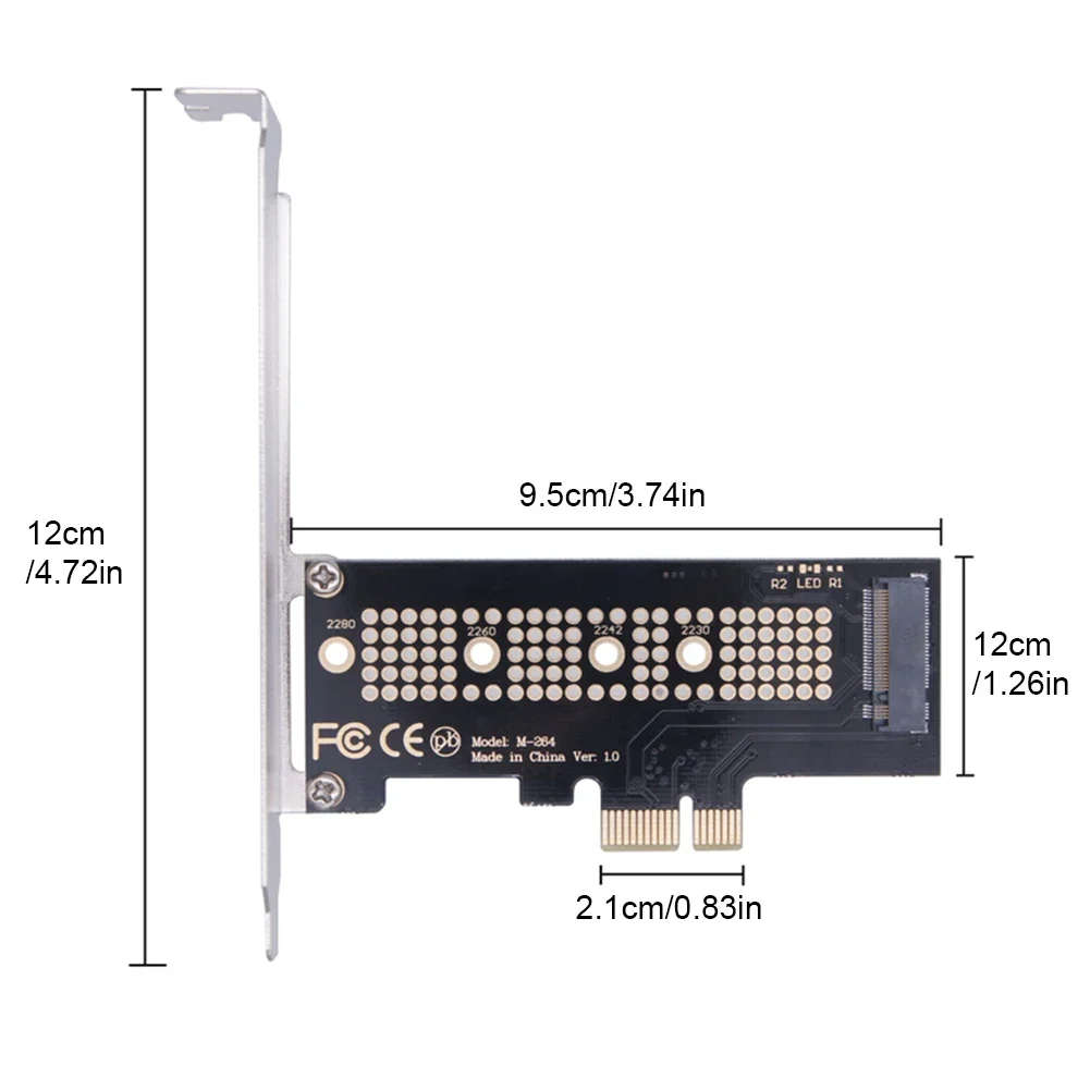M2 NGFF SSD to PCI-E X1 Adapter Card for NVMe SSD