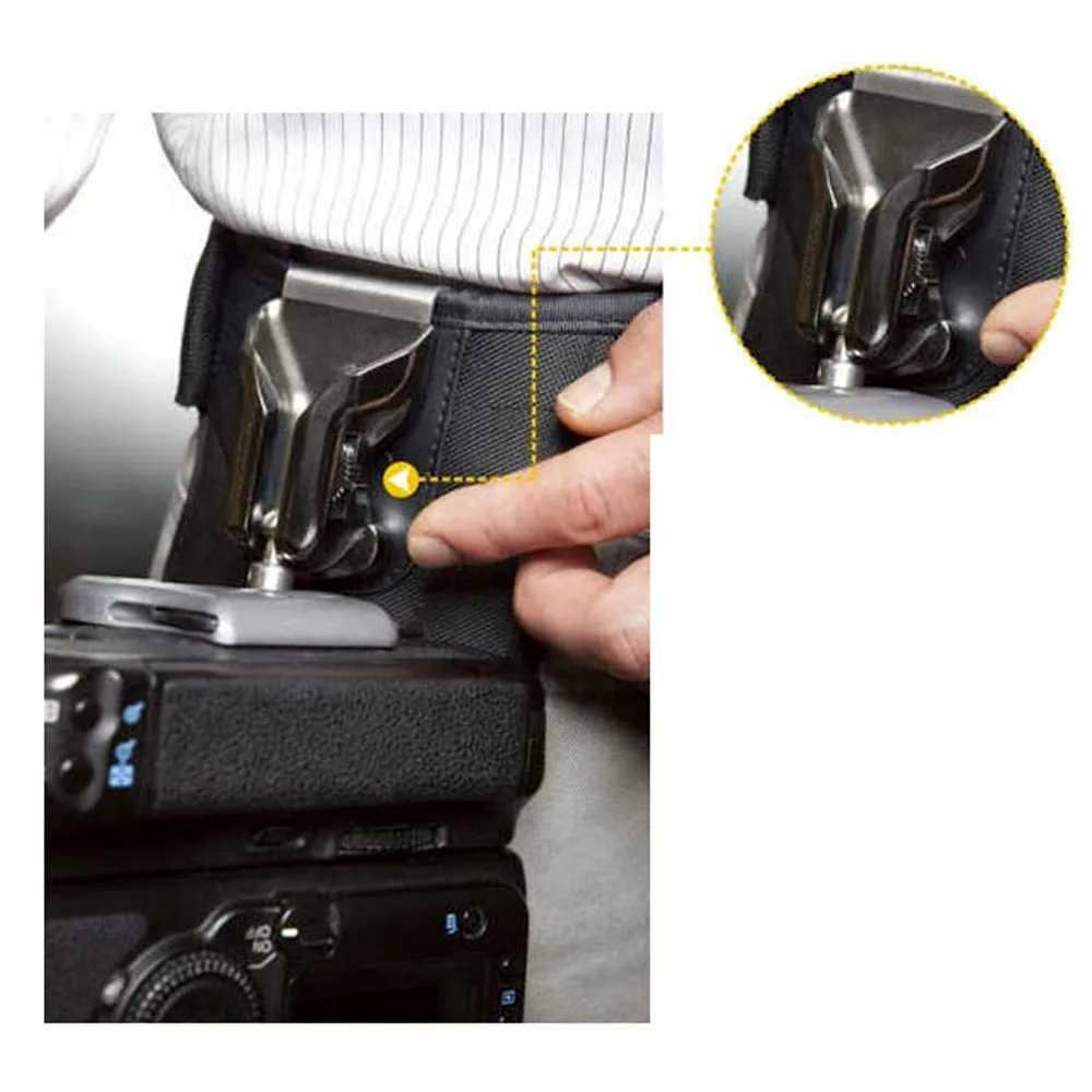 카메라 허리 벨트 스트랩 마운트 홀더 더블 버클 행거 홀스터, 캐논 니콘 펜탁스 DSLR