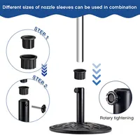 Umbrella Base Parts Plastic Parasol Stand Replacement Parts Umbrella Base Bracket Hole Cover & M8 Screws for Most Umbrella Hole 2