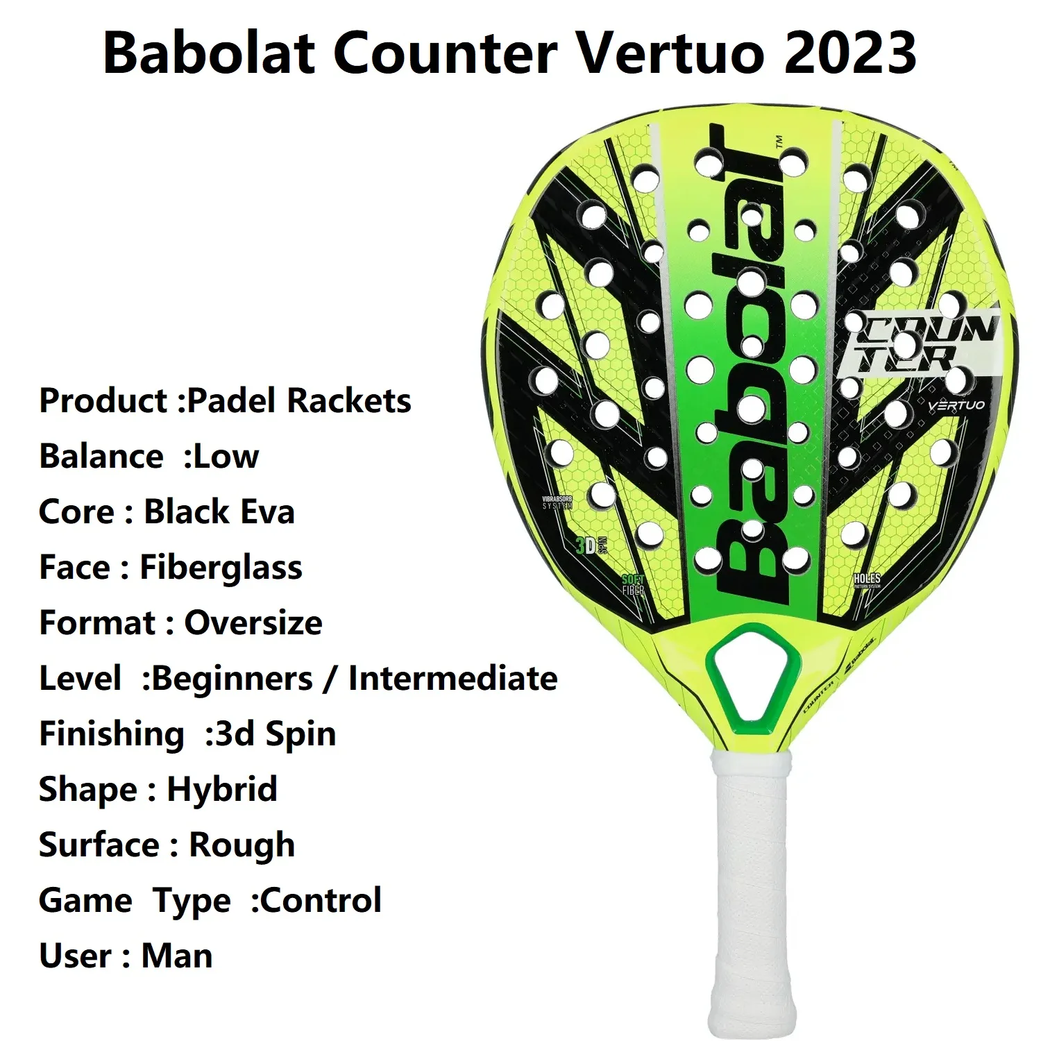Tennis Racket Babolat Counter Veron Vertuo Viper APT Carbon Professional Advanced Palette Paddle Tennis Racket PADEL For Man Women