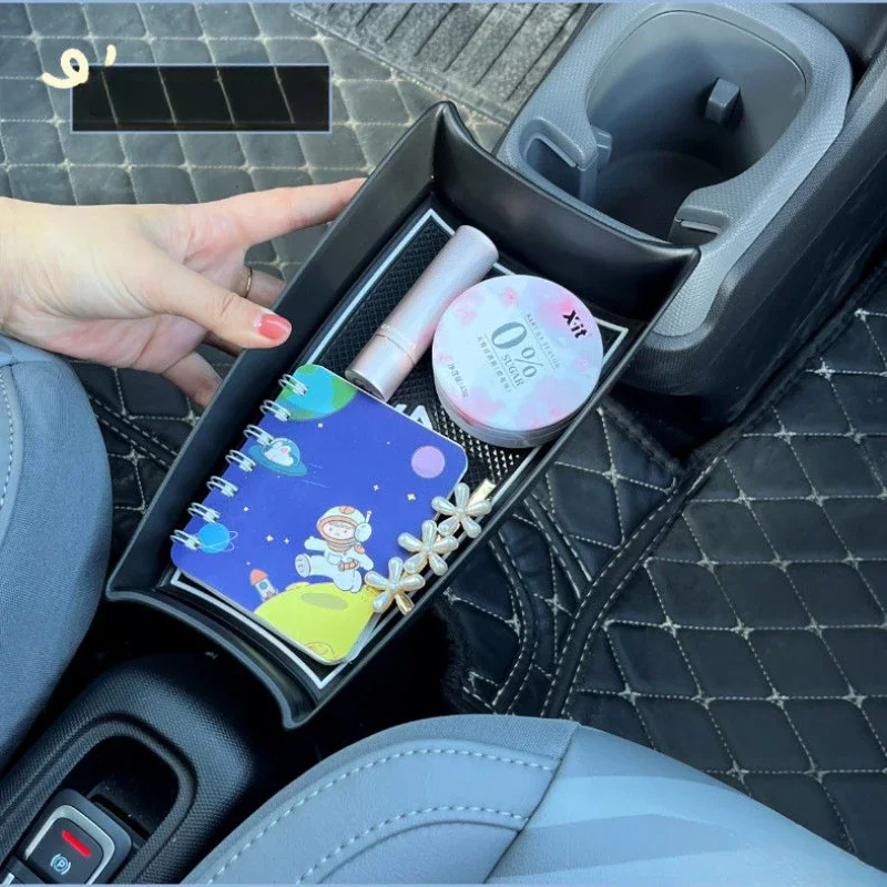 Mittelkonsole Für Leapmotor T03 2023-2025 | Armlehnenbox Mit Getränkehalter | PU-Leder & ABS