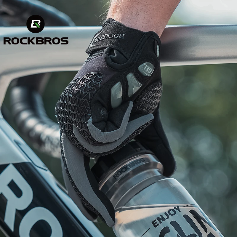 Guanti Invernali Da Bici ROCKBROS Uomo E Donna – Termici, Touchscreen, Antiscivolo – Per MTB, Trekking E Lavoro – Nero/Verde