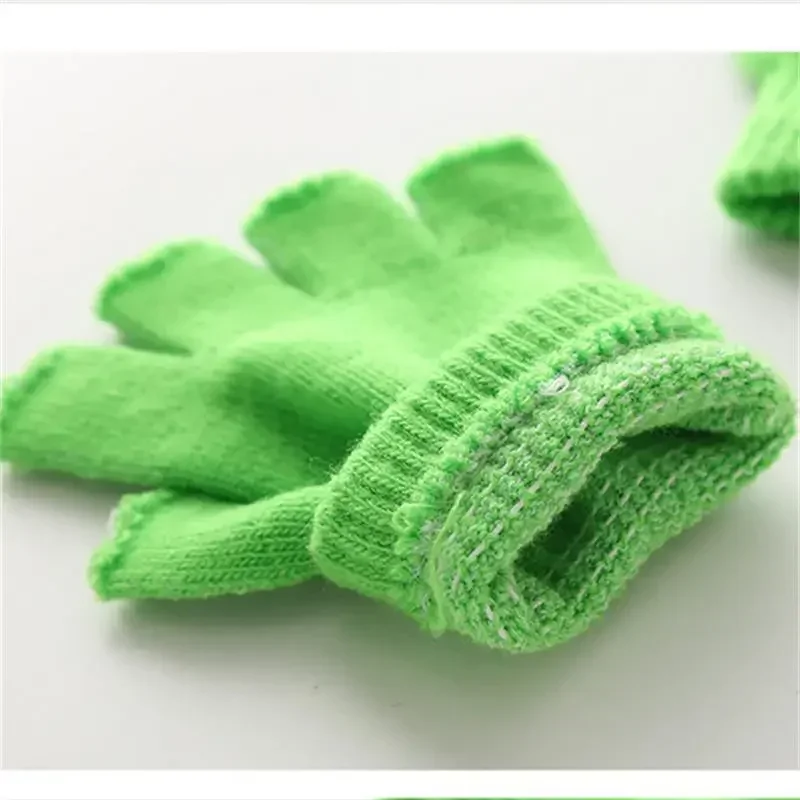 Half Finger Gloves Fingerless Gloves Warm Gloves Cotton Gloves 1Pair Unisex Black Half Finger Fingerless Gloves for Women and Men Wool Knit Wrist Cotton Winter Warm Work Mittens