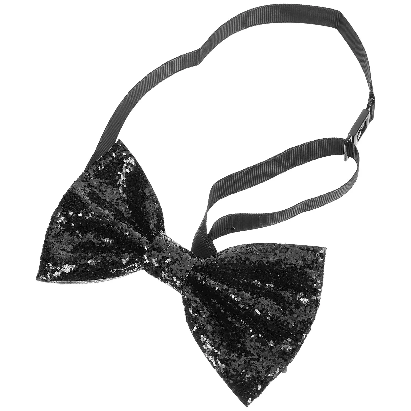 

Bow Tie Ties for Men Prom Pre-tied Shirt Flash Fabric Glitter Collar Costume Accessory Man