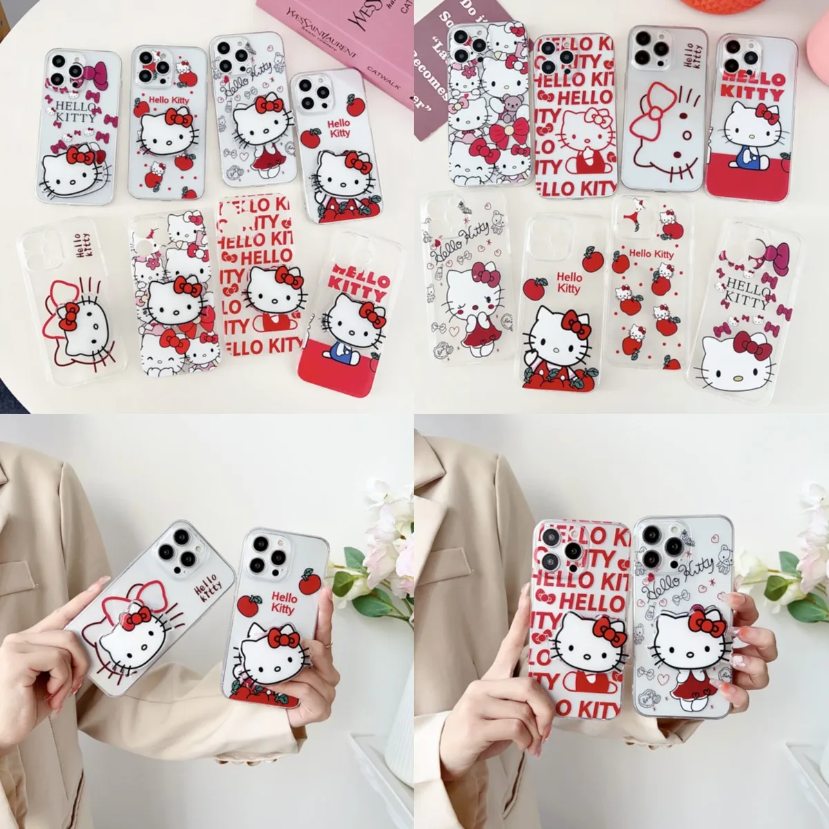 Per Oneplus 6 7 8 9 10 11 Pro T R Rt Pro Funny Hello Kitty Case Con Supporto