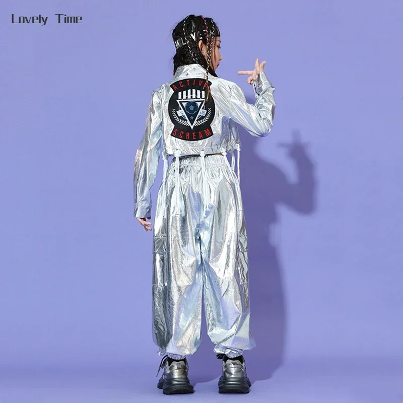 Kids Cosplay Costume Girls Hip Hop Jacket Cargo Pants Kids Jazz Clothes Sets Child K-pop Costumes
