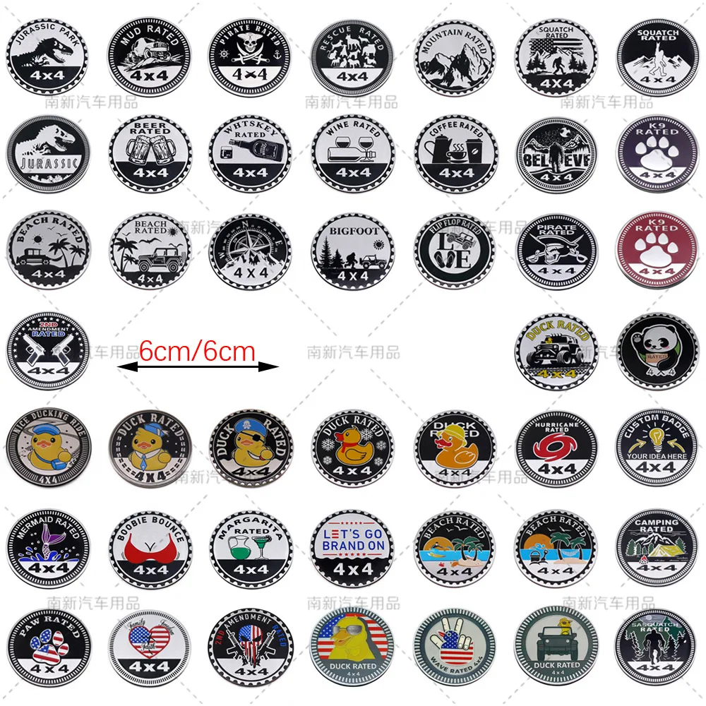 

3D Metal 4X4 RATED Logo Car Sticker Decals Emblem Trail Rated Truck Badge For Jeep Wrangler Patriot 4x4 Auto Styling Accessories