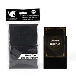 100-Pack Matte Standard Size Card Sleeves for TCG, Tarot, and Board Game Protection (Black)