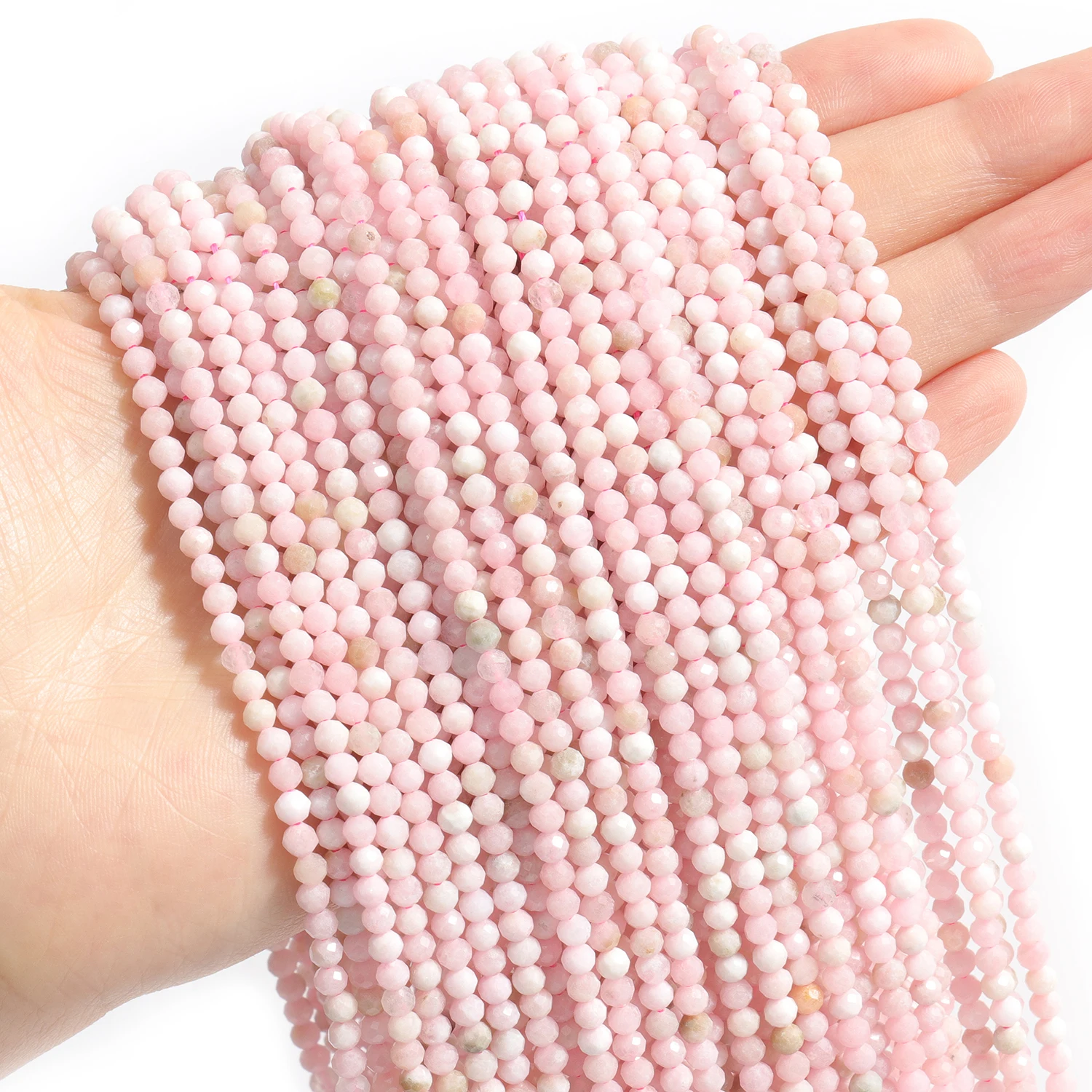 Perline rotonde in pietra rosa naturale per gioielli fai da te per braccialetti collane da 15 pollici 4/6/8/10/12 mm 10 mm circa37pcs