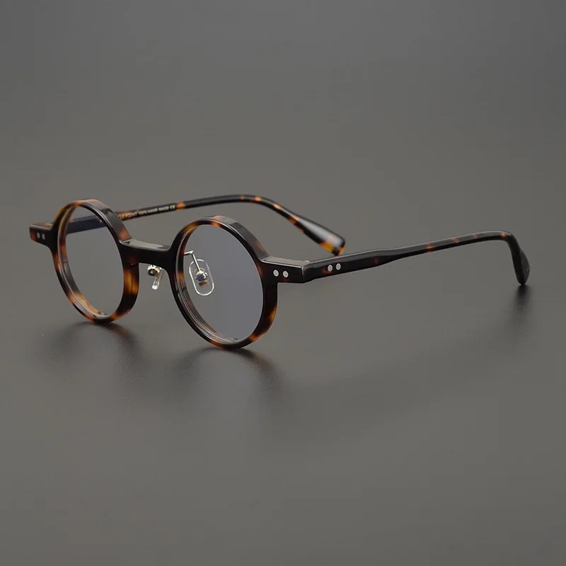 Montatura per occhiali con montatura rotonda piccola in fibra di