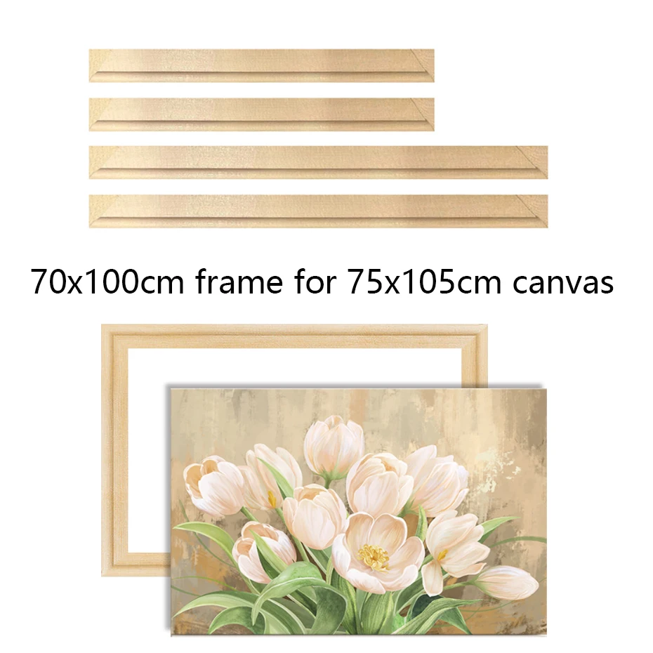 Wooden Frame 70x100cm For 75x105cm Pictures Wall Canvas Frame Diamond Painting Large Size Picture Poster Wall Pine photo frame,wood canvas frame,wood frame,wood picture frame,art frames