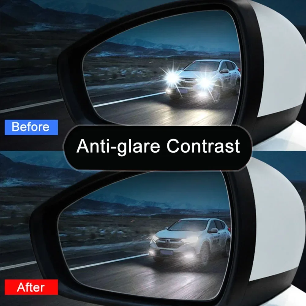 Rainproof Sticker 2PC Car Rearview Mirror Protective Anti Fog Waterproof Window Transparent