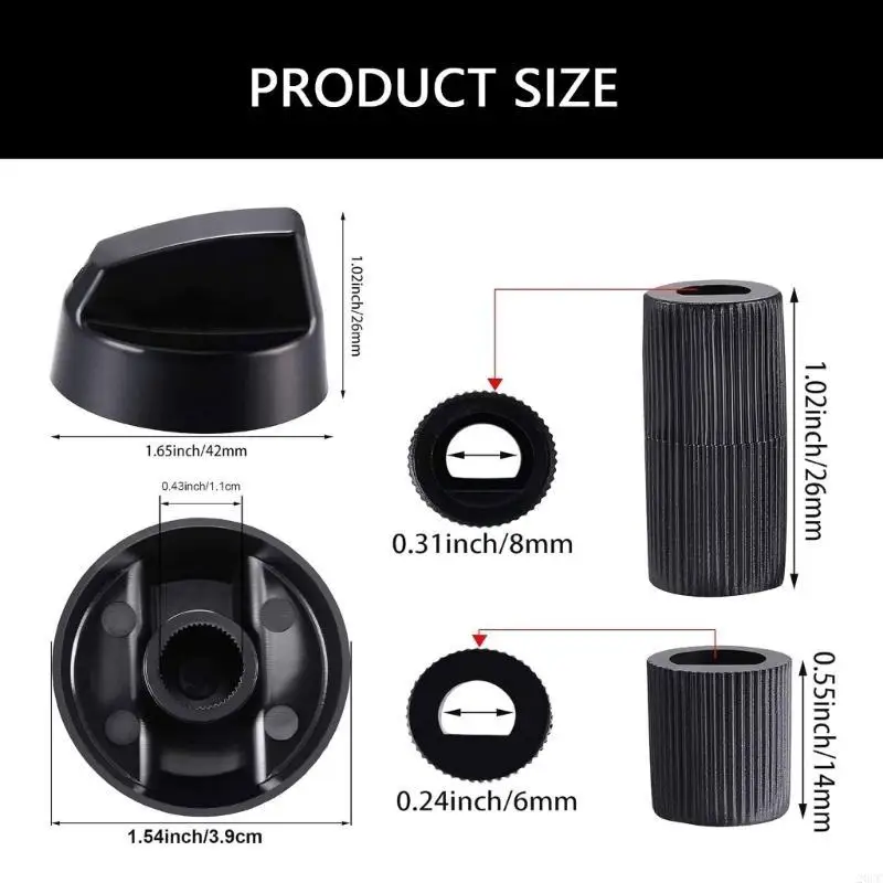 20CC Oven Stove Knobs Control Knobs Modern Knobs Replacement Knobs Set Appliance Control Knobs Perfect for Diverse Appliances