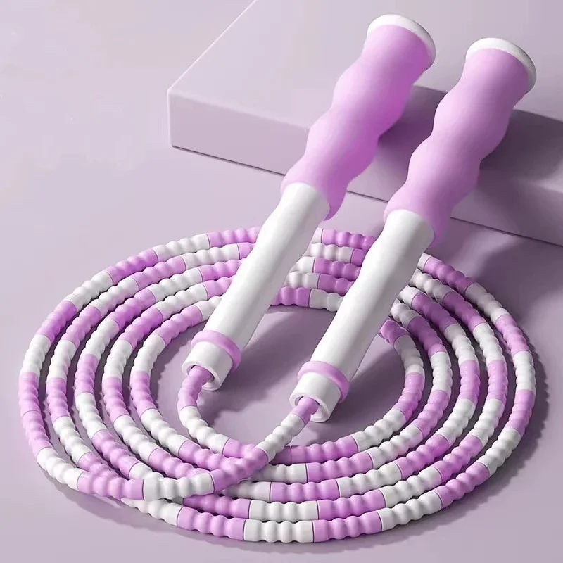 2.8M Skill Jumping Bamboo Jump Rope Pvc Beginners Adult Children Soft Beaded No Tangle Segmented Fitness Gym Training Jump Rope jump rope