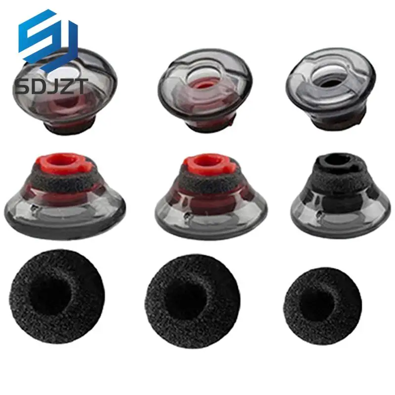 1Pc Earplug Auricolare Punta Cuscinetti Auricolari In Silicone Morbido Auricolari Suggerimenti Auricolari Accessori In Schiuma Nera Per Plantonics Voy