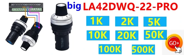 BIlinli LA42DWQ-22 Convertitore Potenziometro Rotativo 1K 2K 5K - Foto 6