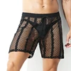 Transparent Swimwear Mens Board Shorts Sexy Solid Drawstring Quick Dry Beach Shorts Man Mesh Breathable Board Shorts(No Briefs) 4
