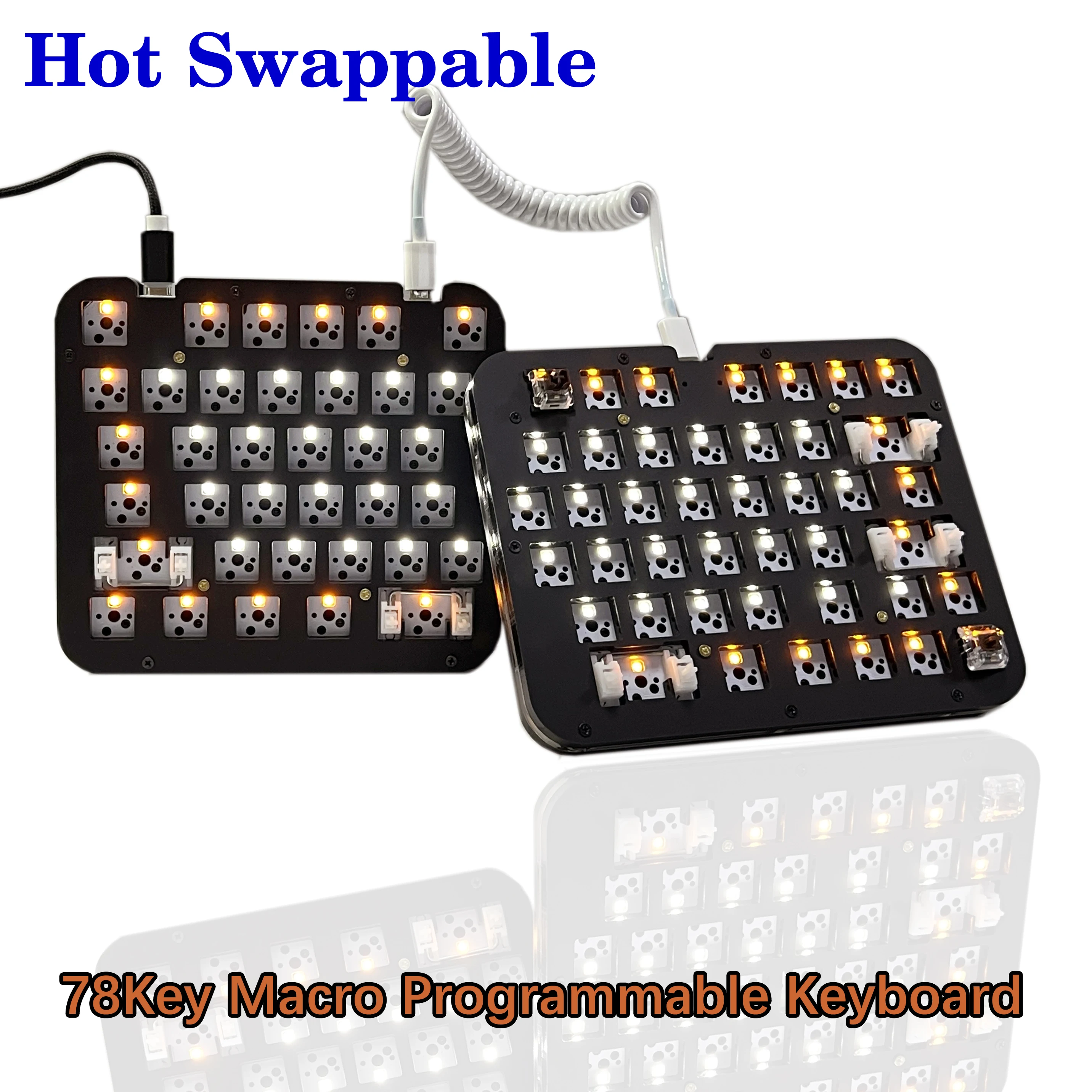 冬の華 split 78 分割キーボード led 付き qmk対応