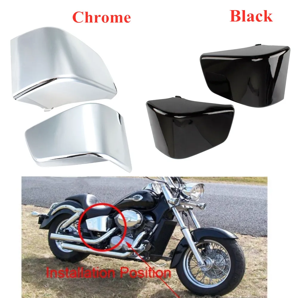 

Motorcycle Accessory Left & Right Battery Protection Guard Side Fairing Cover For Honda Shadow ACE VT750 VT400 VT 400 1997-2003