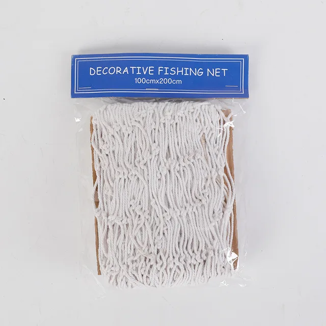 Beach Theme Wall Mounted Fishing Net Decoration Simplicity Seashell Decor Mediterranean decorative fishing net thick 5