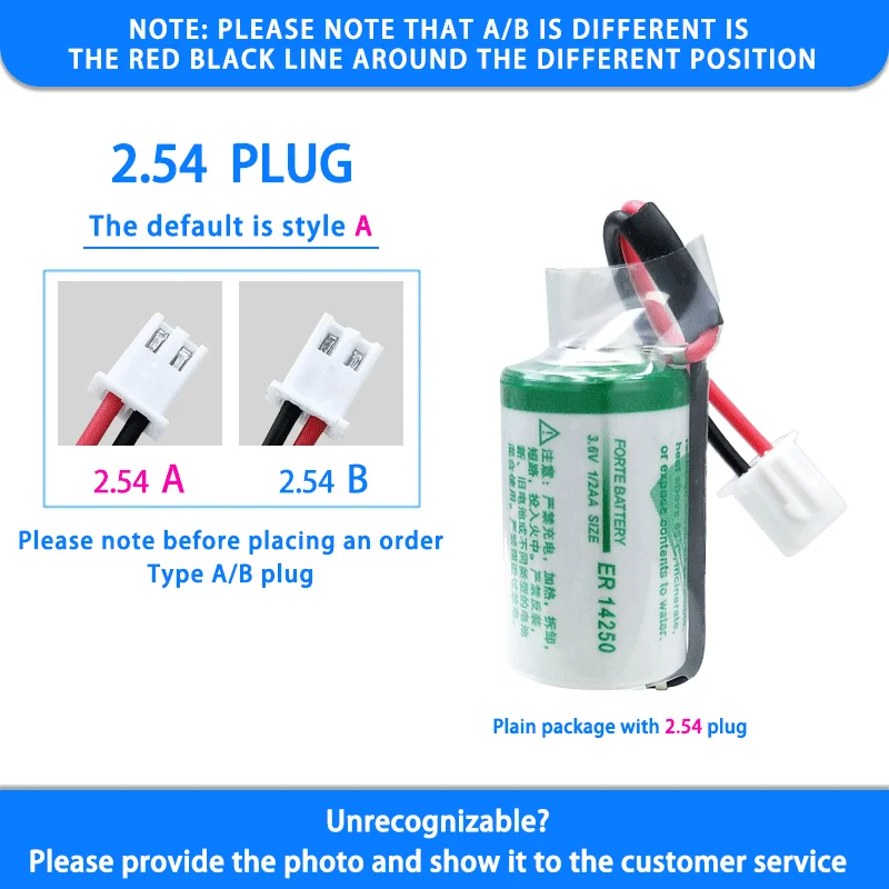 EVE ER14250 3.6V 1/2AA No Rechargeable Primary Lithium Battery For PLC  Servo Sbsolute Value Encoder Temperature Controller Probe