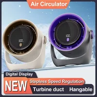 Ventilateur de circulation d'air HOMEFISH, petit ventilateur rechargeable USB, silencieux, fixation murale sans perçage pour la maison, la cuisine et la salle de bain 1