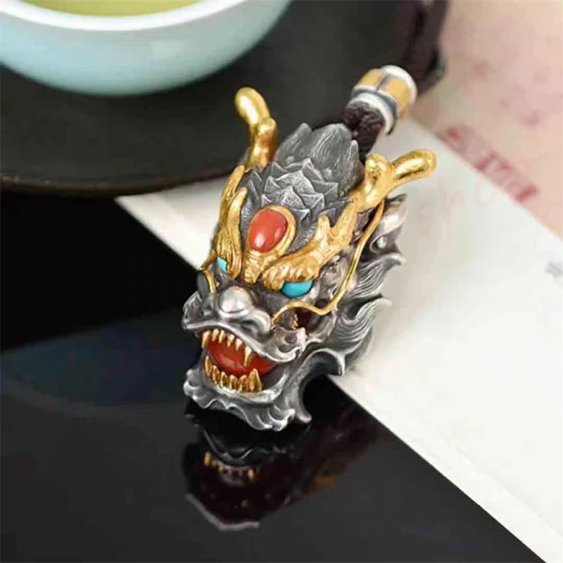 

Flying Dragon in the Sky Pendant, men's high-end necklace pendant, exquisite retro auspicious jewelry