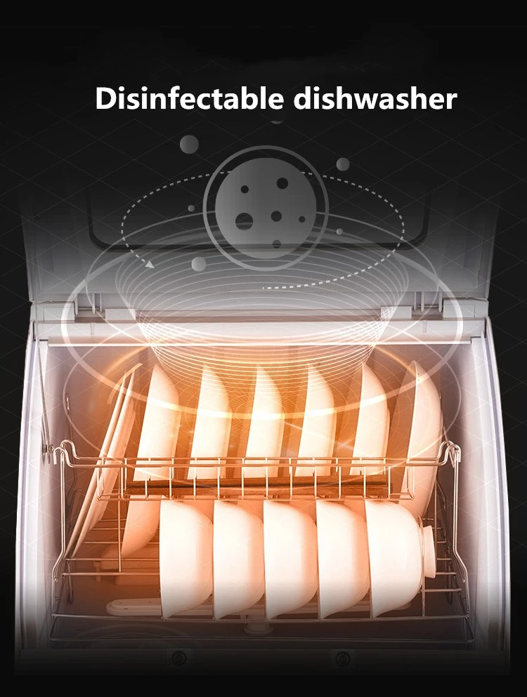 

Mini Dishwasher Machine Kitchen Dish Dry For Dishwashers Domestic Desk Type Installation Free Air Drying Intelligent Dishwasher