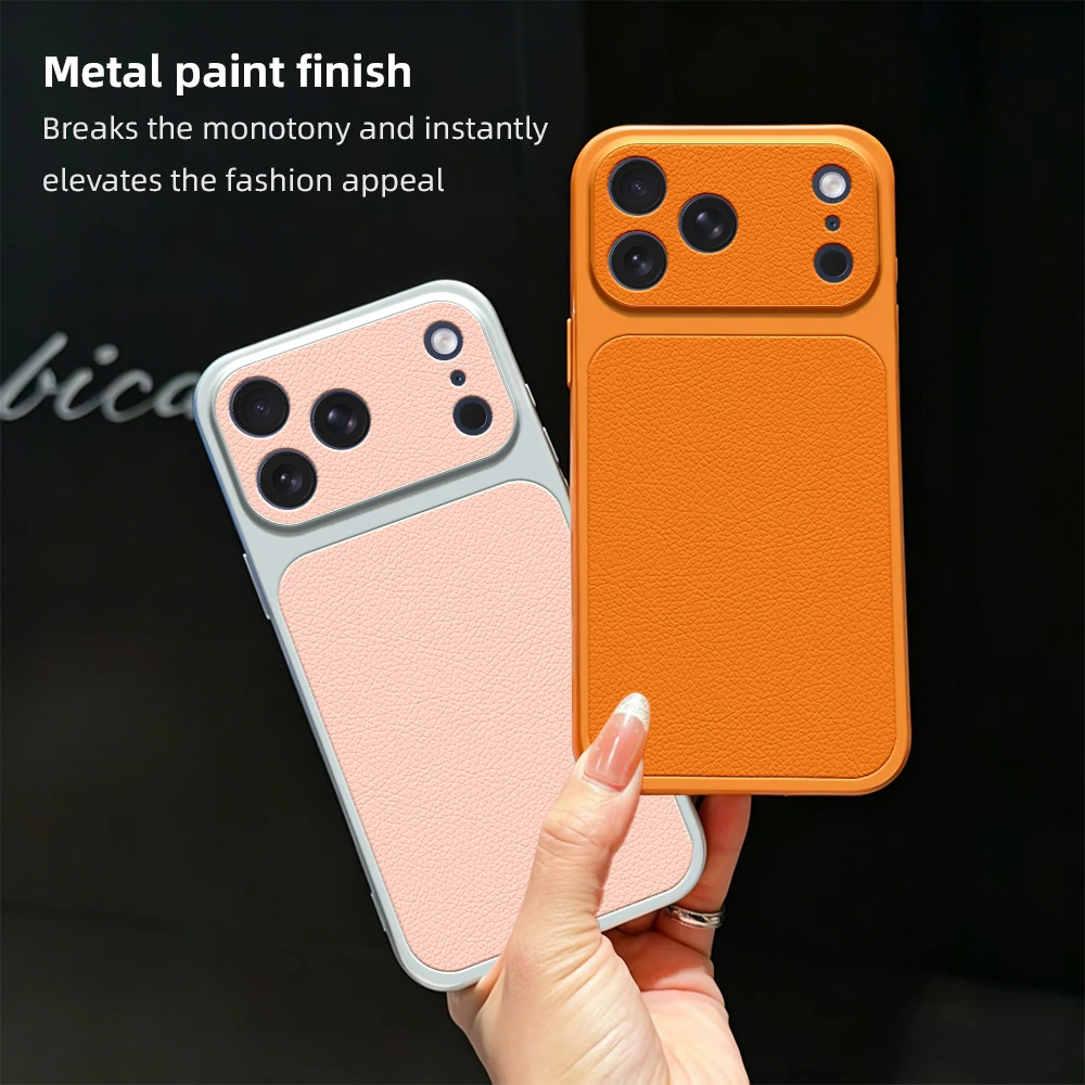 Luxury Leather Case with Lens Protection for Tecno Spark 50 - Matte Finish Back Cover